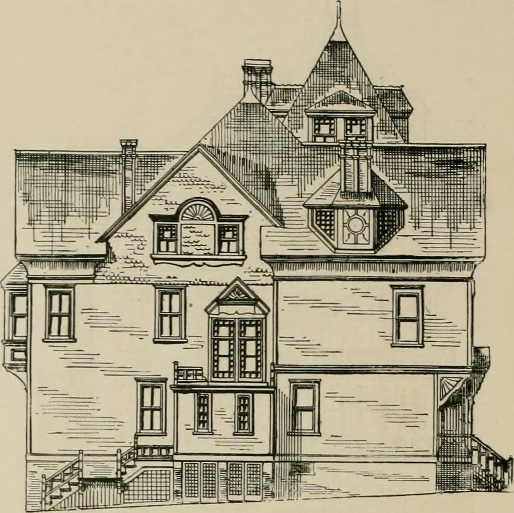 An illustration from Dwelling for village and country, with general descriptions and detailed estimates, 1885, leaf 95