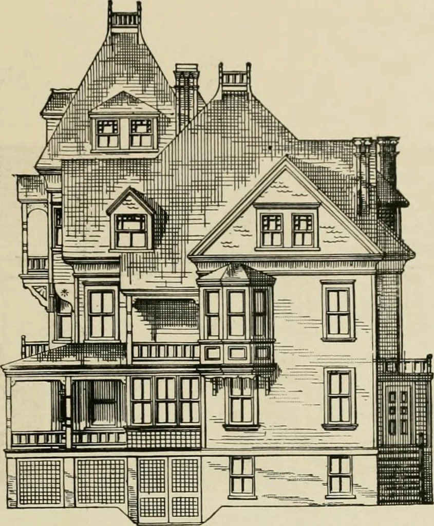 An illustration from Dwelling for village and country, with general descriptions and detailed estimates, 1885, leaf 96
