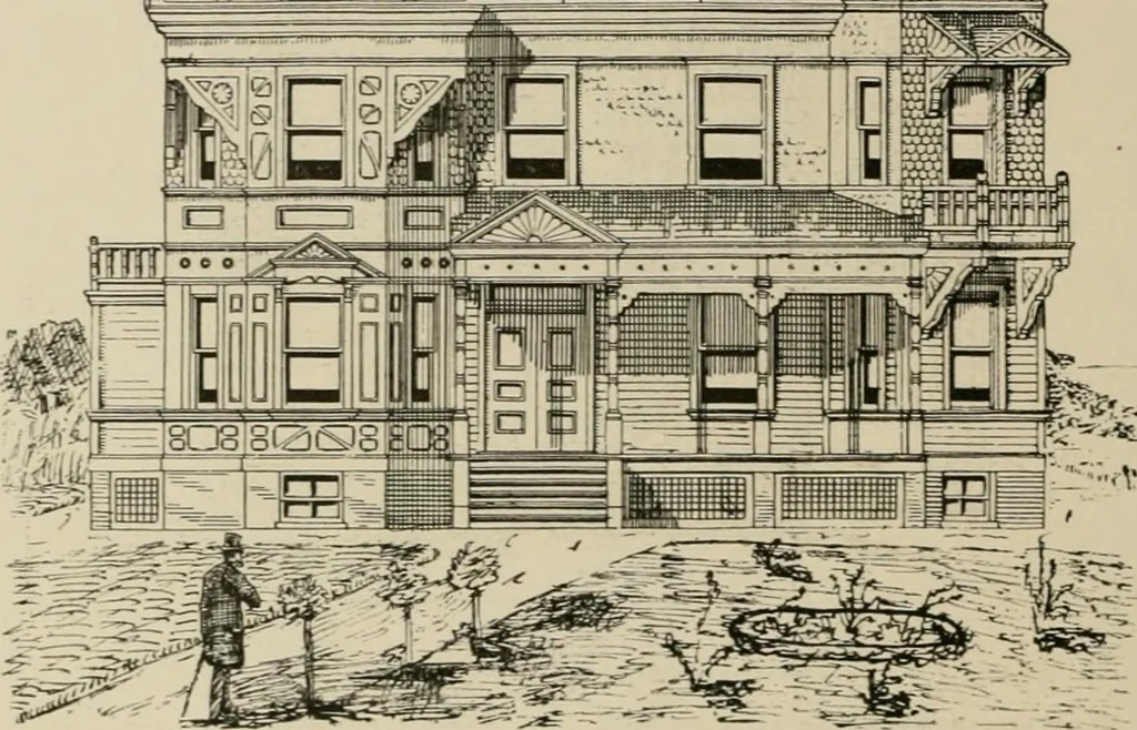 An illustration from Dwelling for village and country, with general descriptions and detailed estimates, 1885, leaf 97