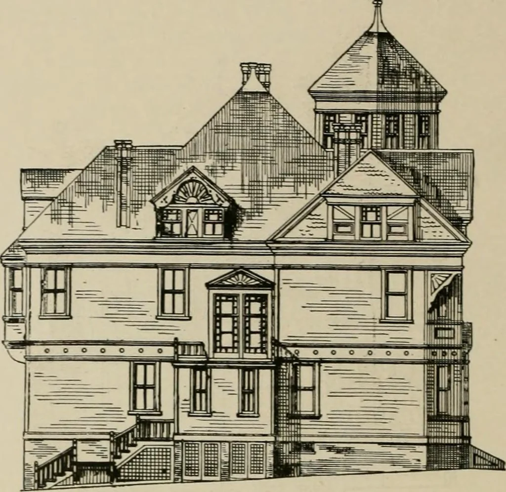 An illustration from Dwelling for village and country, with general descriptions and detailed estimates, 1885, leaf 99