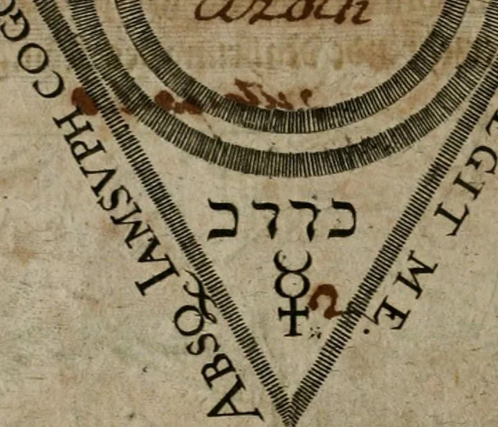An illustration from Dyas chymica tripartita, das ist, Sechs herzliche deutsche philosophische Tractätlein : deren II. von an jtzo noch im Leben, II. von mitlern Alters, und II. von ältern Philosophis beschrieben Worden : nunmehr aber allen Filiis doctrinae zu Nutz an Tag geben, und mit schönen Figuren gezieret, 1625, leaf 111