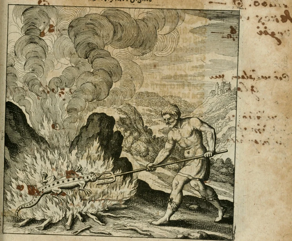 An illustration from Dyas chymica tripartita, das ist, Sechs herzliche deutsche philosophische Tractätlein : deren II. von an jtzo noch im Leben, II. von mitlern Alters, und II. von ältern Philosophis beschrieben Worden : nunmehr aber allen Filiis doctrinae zu Nutz an Tag geben, und mit schönen Figuren gezieret, 1625, leaf 198