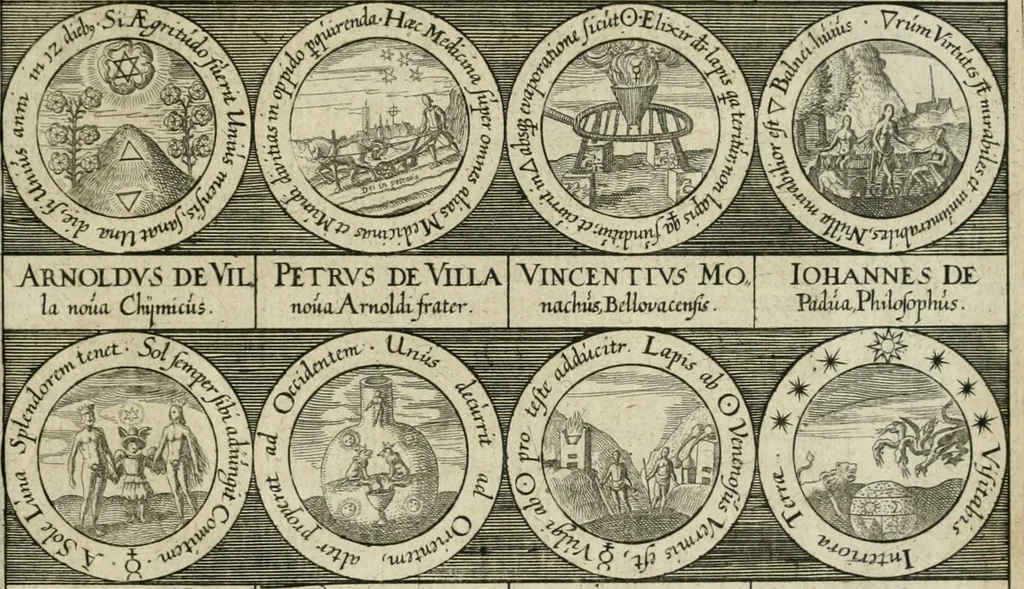An illustration from Dyas chymica tripartita, das ist, Sechs herzliche deutsche philosophische Tractätlein : deren II. von an jtzo noch im Leben, II. von mitlern Alters, und II. von ältern Philosophis beschrieben Worden : nunmehr aber allen Filiis doctrinae zu Nutz an Tag geben, und mit schönen Figuren gezieret, 1625, leaf 256