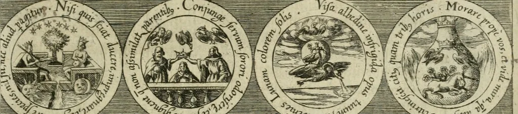 An illustration from Dyas chymica tripartita, das ist, Sechs herzliche deutsche philosophische Tractätlein : deren II. von an jtzo noch im Leben, II. von mitlern Alters, und II. von ältern Philosophis beschrieben Worden : nunmehr aber allen Filiis doctrinae zu Nutz an Tag geben, und mit schönen Figuren gezieret, 1625, leaf 266