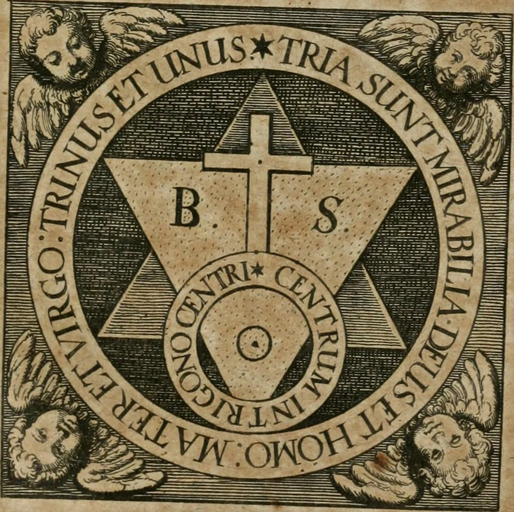 An illustration from Dyas chymica tripartita, das ist, Sechs herzliche deutsche philosophische Tractätlein : deren II. von an jtzo noch im Leben, II. von mitlern Alters, und II. von ältern Philosophis beschrieben Worden : nunmehr aber allen Filiis doctrinae zu Nutz an Tag geben, und mit schönen Figuren gezieret, 1625, leaf 4