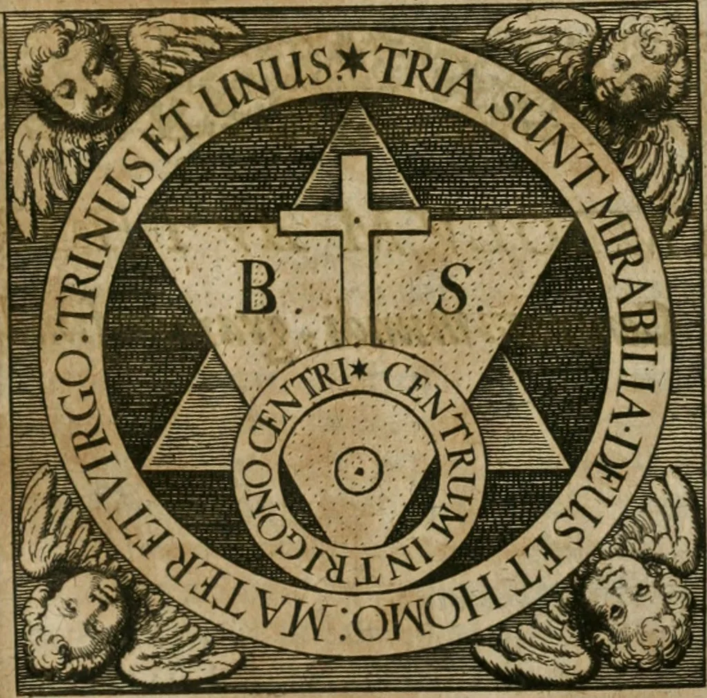 An illustration from Dyas chymica tripartita, das ist, Sechs herzliche deutsche philosophische Tractätlein : deren II. von an jtzo noch im Leben, II. von mitlern Alters, und II. von ältern Philosophis beschrieben Worden : nunmehr aber allen Filiis doctrinae zu Nutz an Tag geben, und mit schönen Figuren gezieret, 1625, leaf 70