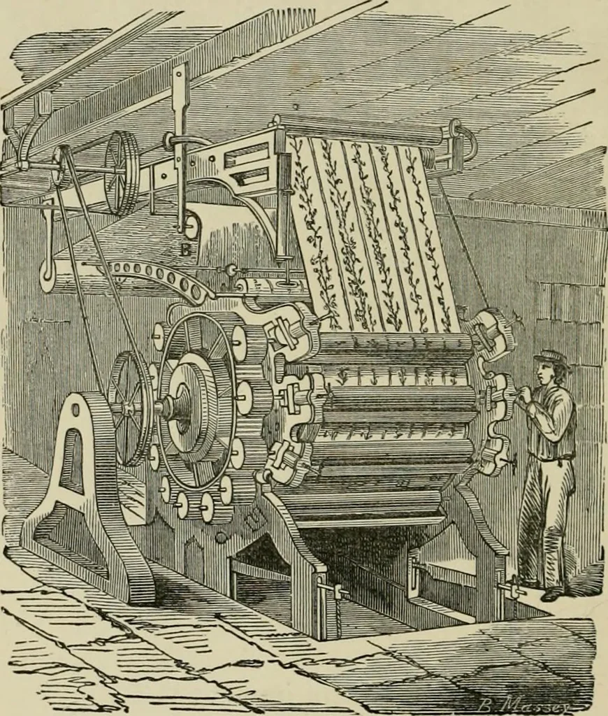 An illustration from Dyeing and calico printing, 1878, leaf 114