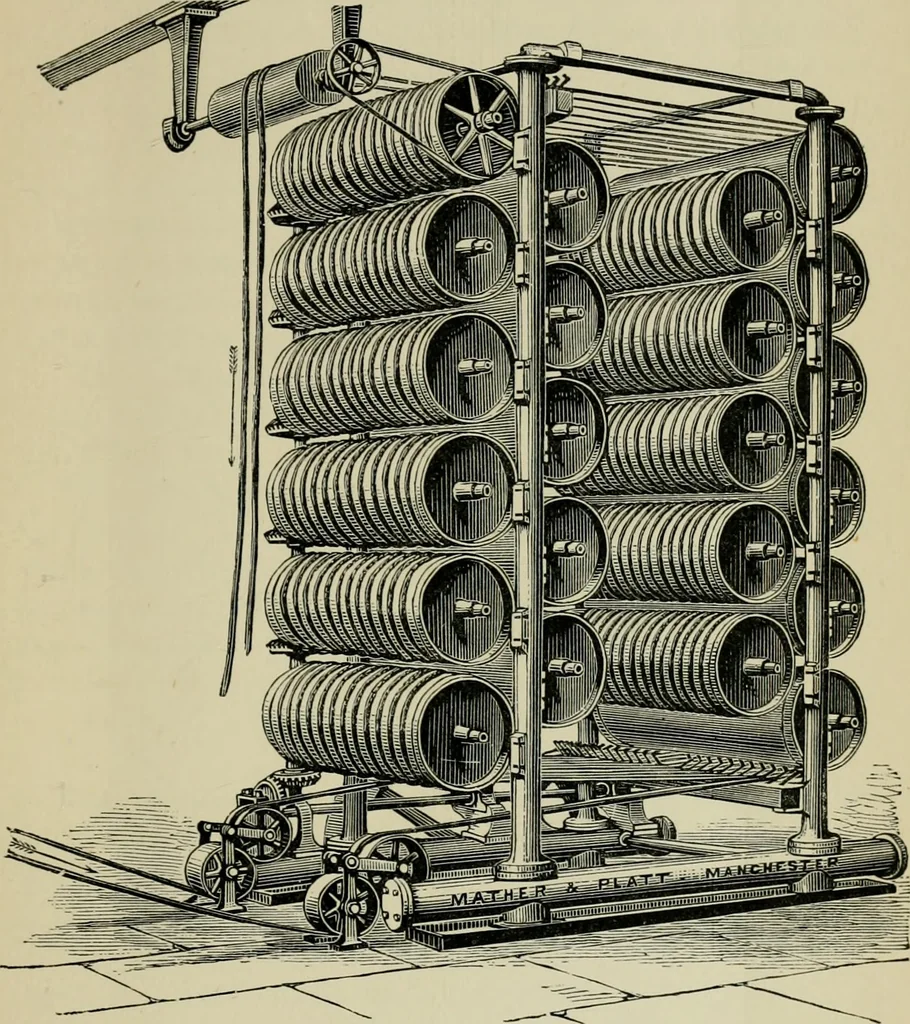 An illustration from Dyeing: comprising the dyeing and bleaching of wool, silk, cotton, flax, hemp, china grass &c., 1888, leaf 106