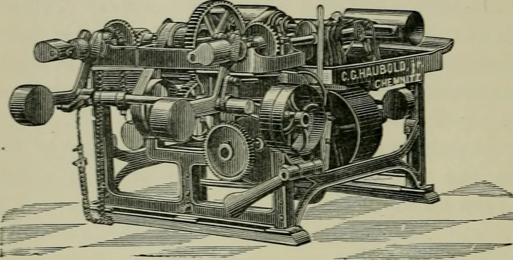 An illustration from Dyeing: comprising the dyeing and bleaching of wool, silk, cotton, flax, hemp, china grass &c., 1888, leaf 279