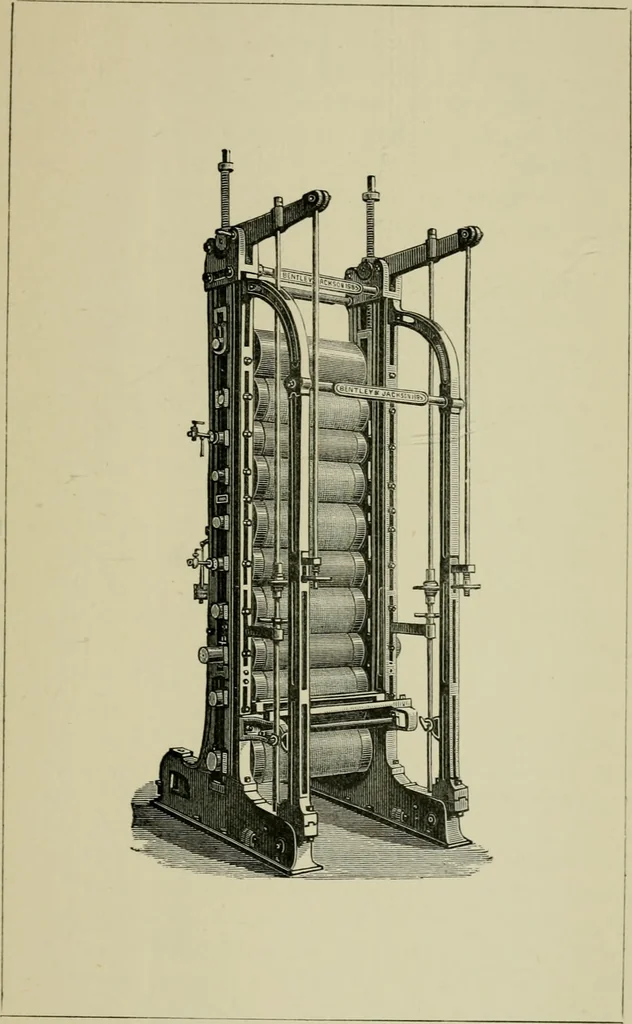 An illustration from Dyeing: comprising the dyeing and bleaching of wool, silk, cotton, flax, hemp, china grass &c., 1888, leaf 316