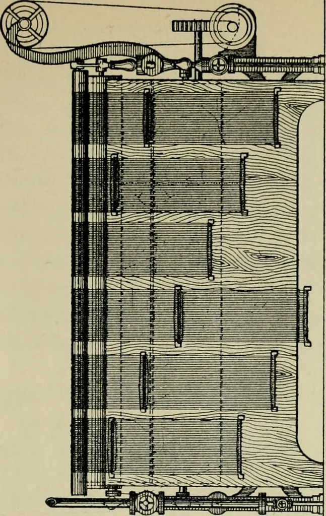 An illustration from Dyeing: comprising the dyeing and bleaching of wool, silk, cotton, flax, hemp, china grass &c., 1888, leaf 98