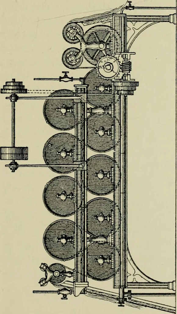 An illustration from Dyeing: comprising the dyeing and bleaching of wool, silk, cotton, flax, hemp, china grass &c., 1888, leaf 98