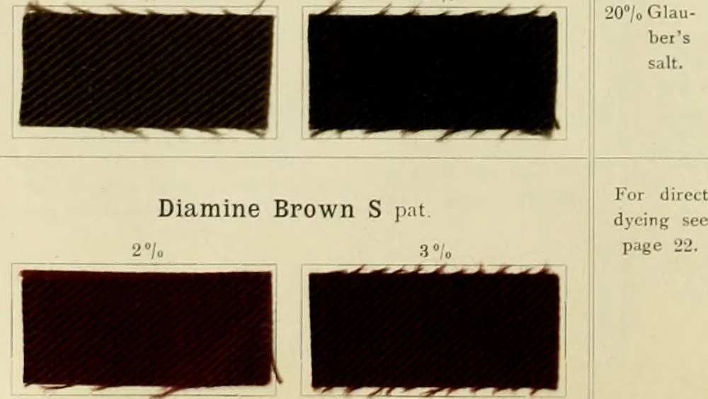 An illustration from The dyeing of cotton and other vegetable fibres with the dyestuffs of Leopold Cassella & Co. Frankfort o. M, 1902, leaf 133