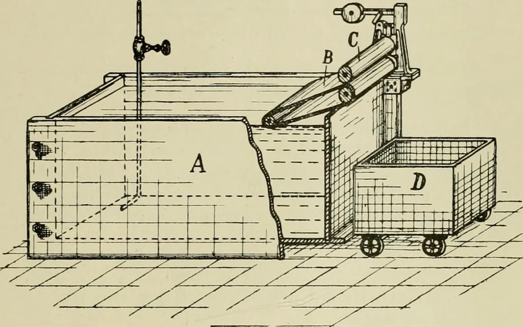 An illustration from The dyeing of cotton and other vegetable fibres with the dyestuffs of Leopold Cassella & Co. Frankfort o. M, 1902, leaf 286