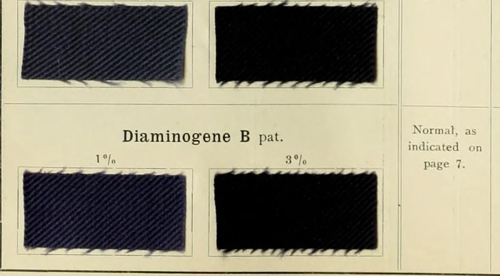 An illustration from The dyeing of cotton and other vegetable fibres with the dyestuffs of Leopold Cassella & Co. Frankfort o. M, 1902, leaf 77