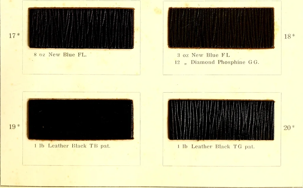 An illustration from The dyeing of leather with the dyestuffs of Cassella Color Company, 1910, leaf 40
