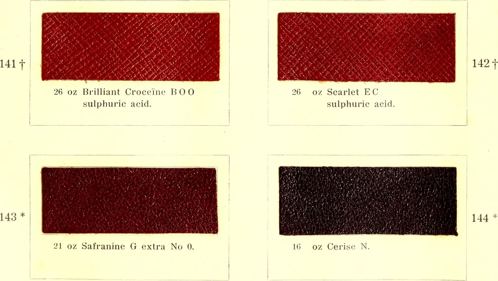 An illustration from The dyeing of leather with the dyestuffs of Cassella Color Company, 1910, leaf 66