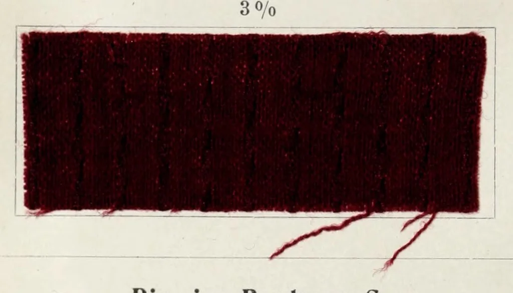An illustration from The dyeing of mixed fabrics composed of wool and silk : with the dyestuffs of Leopold Cassella & Co., G.m.b.H., Frankfort o.M, American branch, Cassella Color Company, 1906, leaf 30