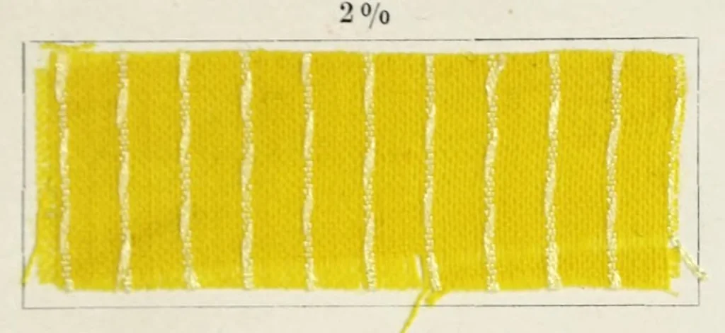 An illustration from The dyeing of mixed fabrics composed of wool and silk : with the dyestuffs of Leopold Cassella & Co., G.m.b.H., Frankfort o.M, American branch, Cassella Color Company, 1906, leaf 39