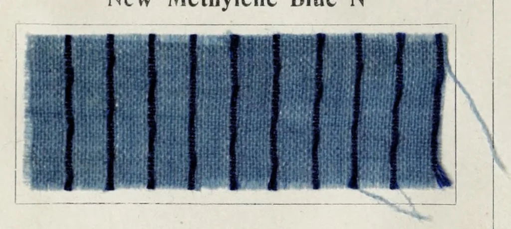 An illustration from The dyeing of mixed fabrics composed of wool and silk : with the dyestuffs of Leopold Cassella & Co., G.m.b.H., Frankfort o.M, American branch, Cassella Color Company, 1906, leaf 46