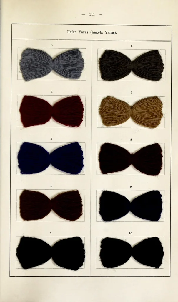 An illustration from The dyeing of unions : with the dyestuffs of Leopold Cassella & Co., G.m.b.H., Frankfort o.M, 1906, leaf 129