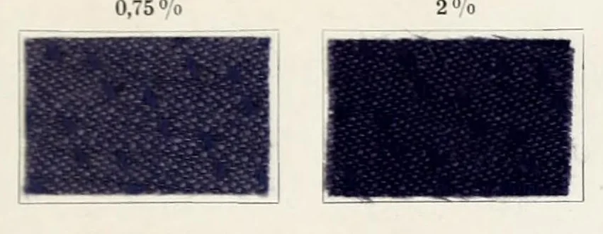 An illustration from The dyeing of unions : with the dyestuffs of Leopold Cassella & Co., G.m.b.H., Frankfort o.M, 1906, leaf 39