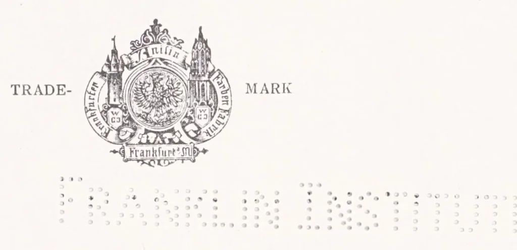 An illustration from Dyeings fast to milling of anthracene chrome and anthracene chromate colours on loose wool, 1900, leaf 5