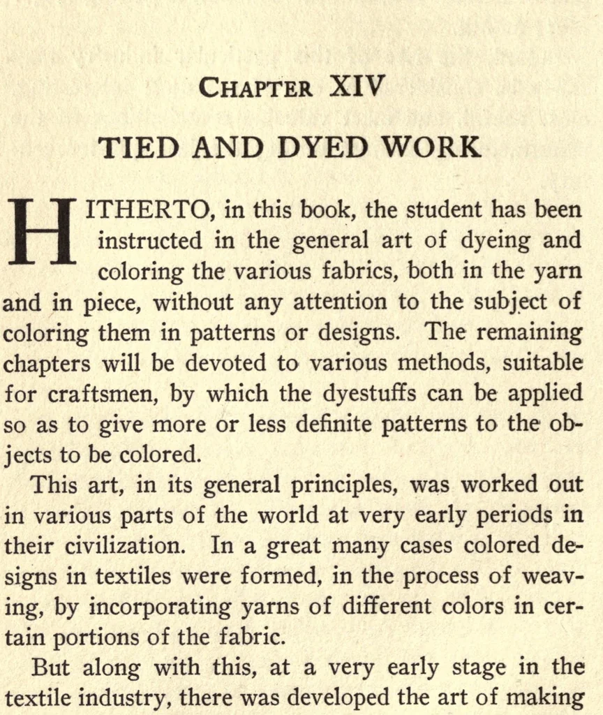 An illustration from Dyes and dyeing, 1918, leaf 214