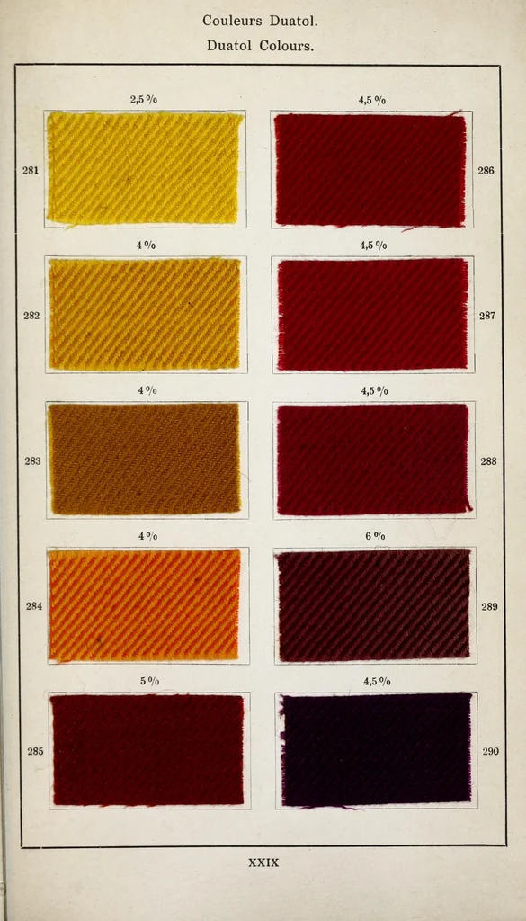 An illustration from Dyestuffs for union dyeing, 1900, leaf 83