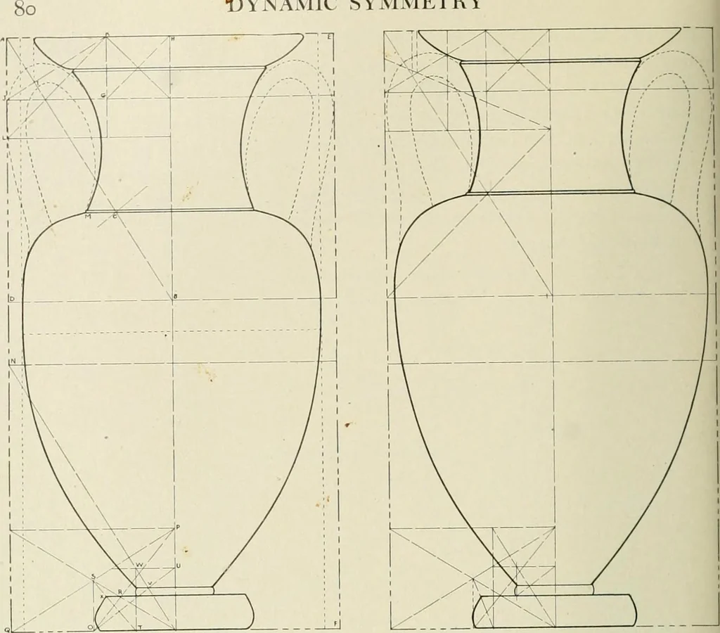 An illustration from Dynamic symmetry: the Greek vase, 1920, leaf 106