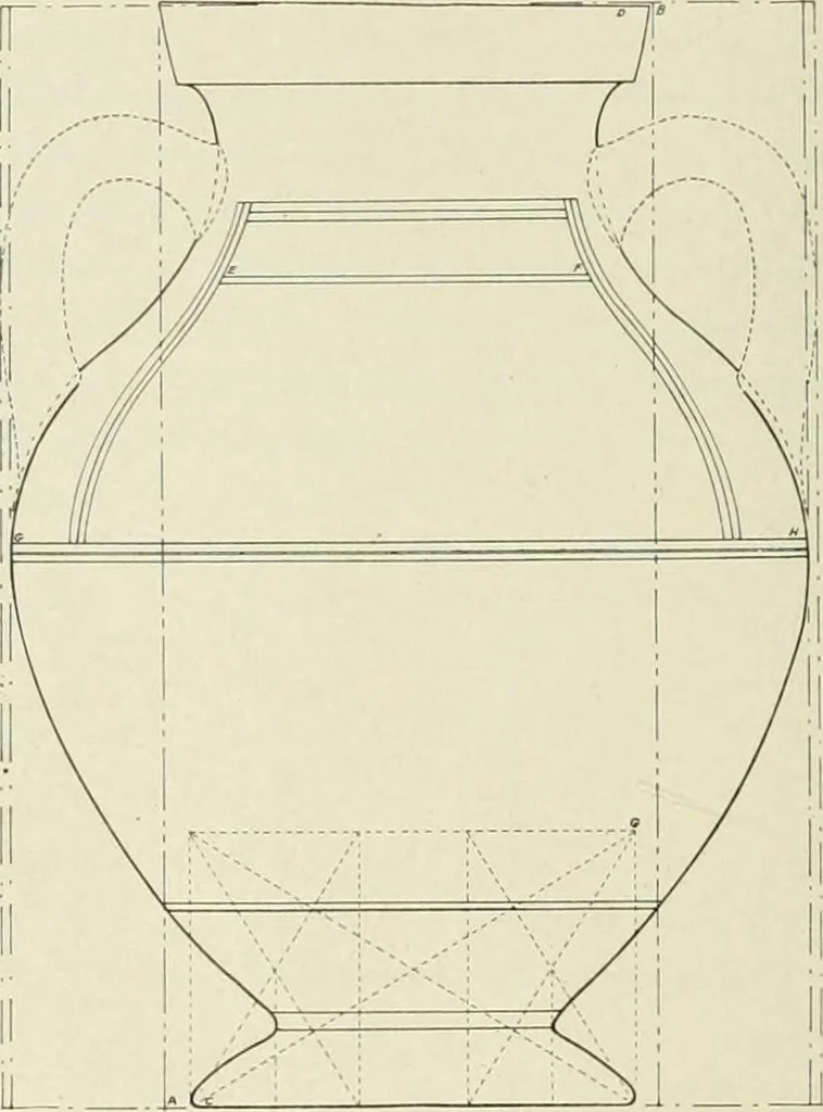 An illustration from Dynamic symmetry: the Greek vase, 1920, leaf 132