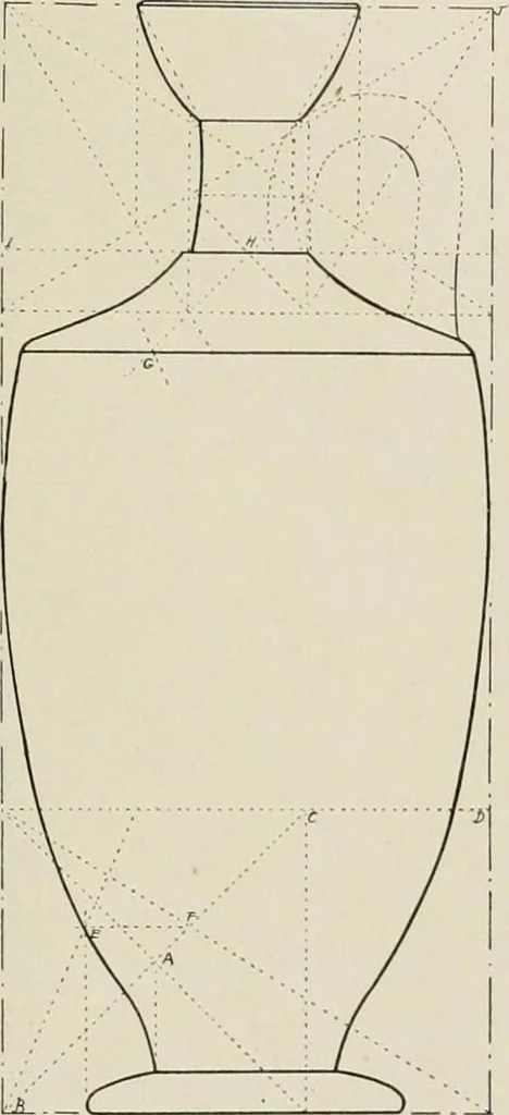 An illustration from Dynamic symmetry: the Greek vase, 1920, leaf 177