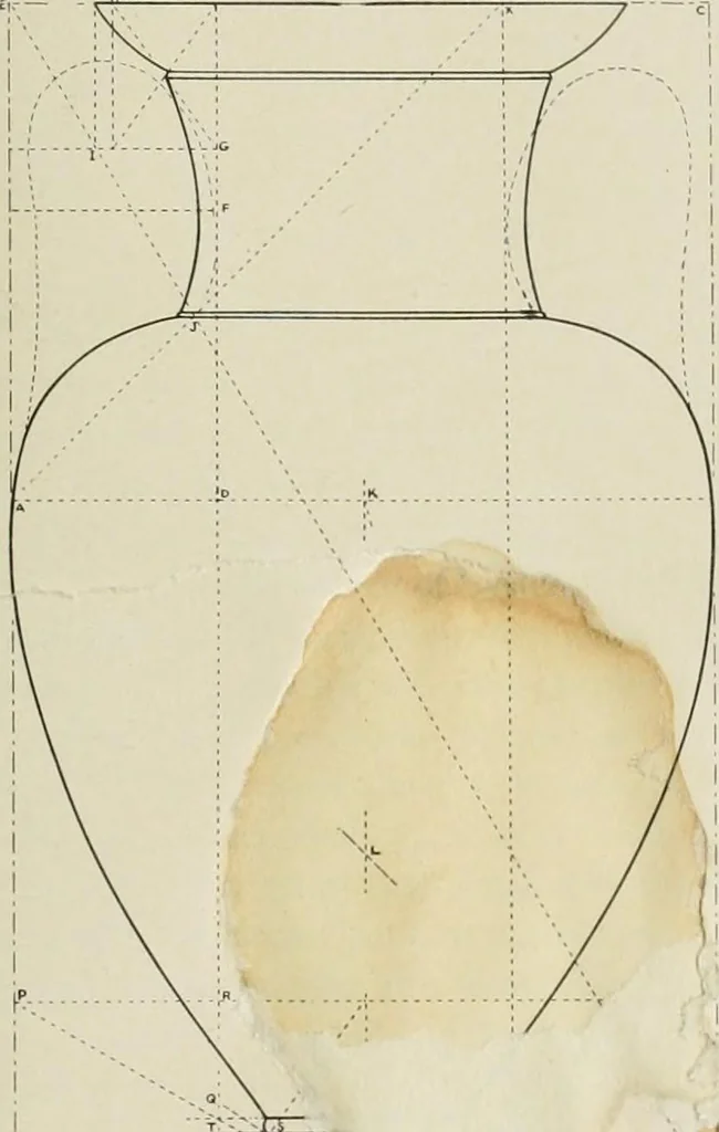 An illustration from Dynamic symmetry: the Greek vase, 1920, leaf 77