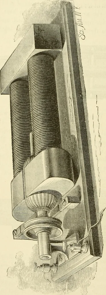 An illustration from Dynamo-electricity: its generation, application, transmission, storage and measurement, 1884, leaf 153