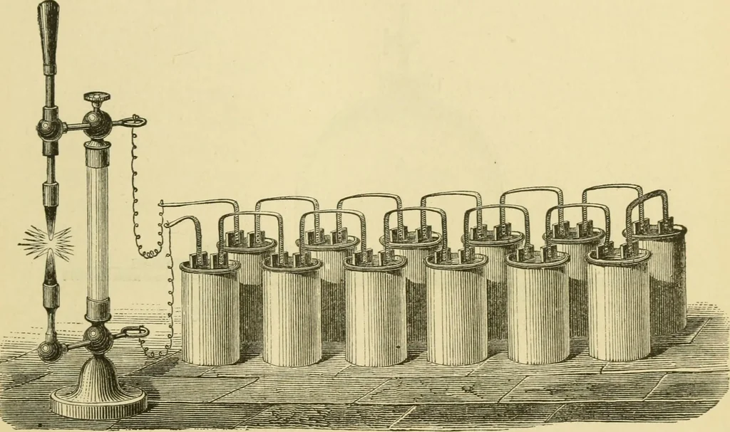 An illustration from Dynamo-electricity: its generation, application, transmission, storage and measurement, 1884, leaf 20