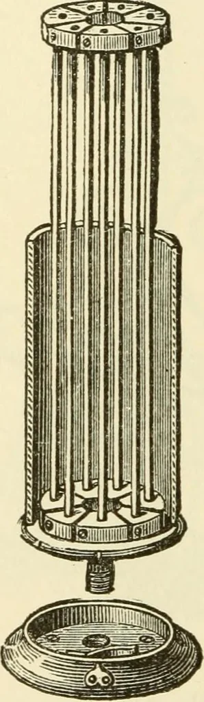 An illustration from Dynamo-electricity: its generation, application, transmission, storage and measurement, 1884, leaf 201