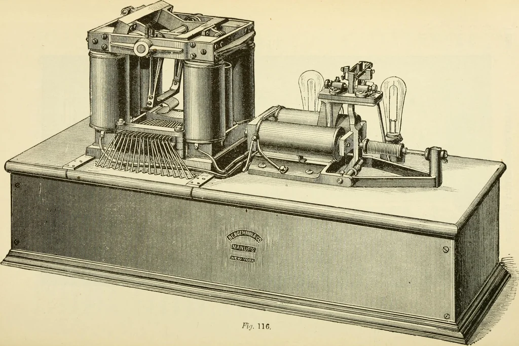 An illustration from Dynamo-electricity: its generation, application, transmission, storage and measurement, 1884, leaf 231