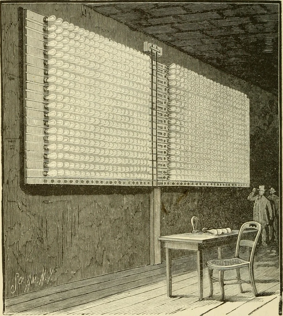 An illustration from Dynamo-electricity: its generation, application, transmission, storage and measurement, 1884, leaf 233