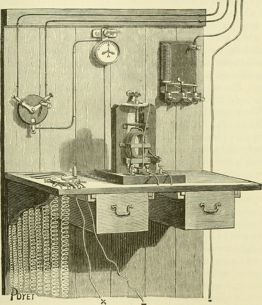 An illustration from Dynamo-electricity: its generation, application, transmission, storage and measurement, 1884, leaf 266