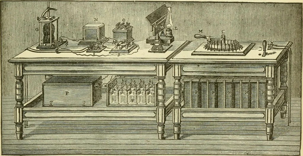 An illustration from Dynamo-electricity: its generation, application, transmission, storage and measurement, 1884, leaf 308
