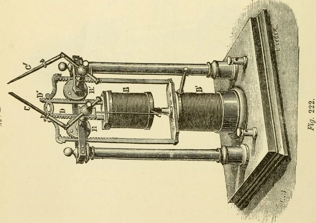 An illustration from Dynamo-electricity: its generation, application, transmission, storage and measurement, 1884, leaf 395