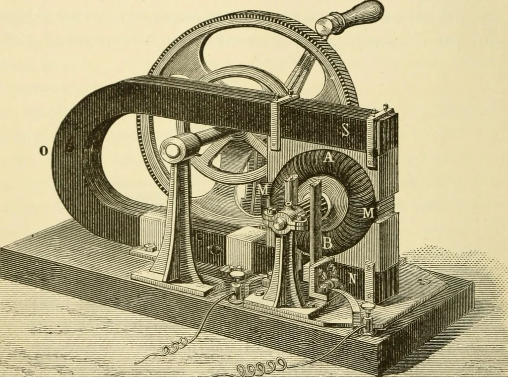 An illustration from Dynamo-electricity: its generation, application, transmission, storage and measurement, 1884, leaf 41