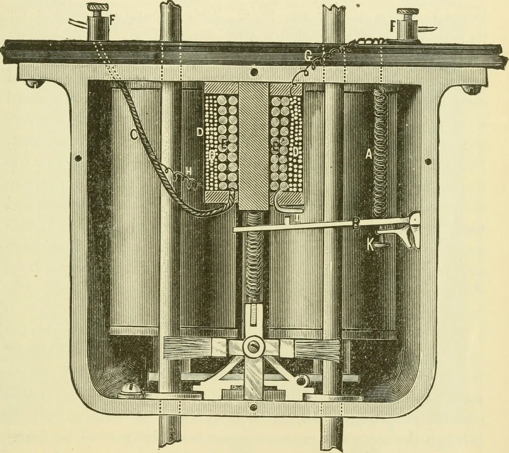 An illustration from Dynamo-electricity: its generation, application, transmission, storage and measurement, 1884, leaf 428