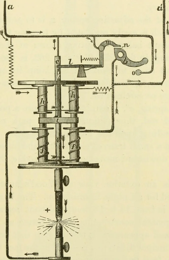 An illustration from Dynamo-electricity: its generation, application, transmission, storage and measurement, 1884, leaf 448