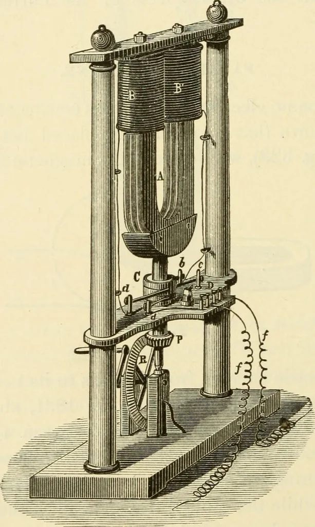 An illustration from Dynamo-electricity: its generation, application, transmission, storage and measurement, 1884, leaf 551