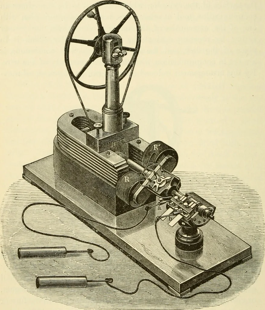 An illustration from Dynamo-electricity: its generation, application, transmission, storage and measurement, 1884, leaf 557