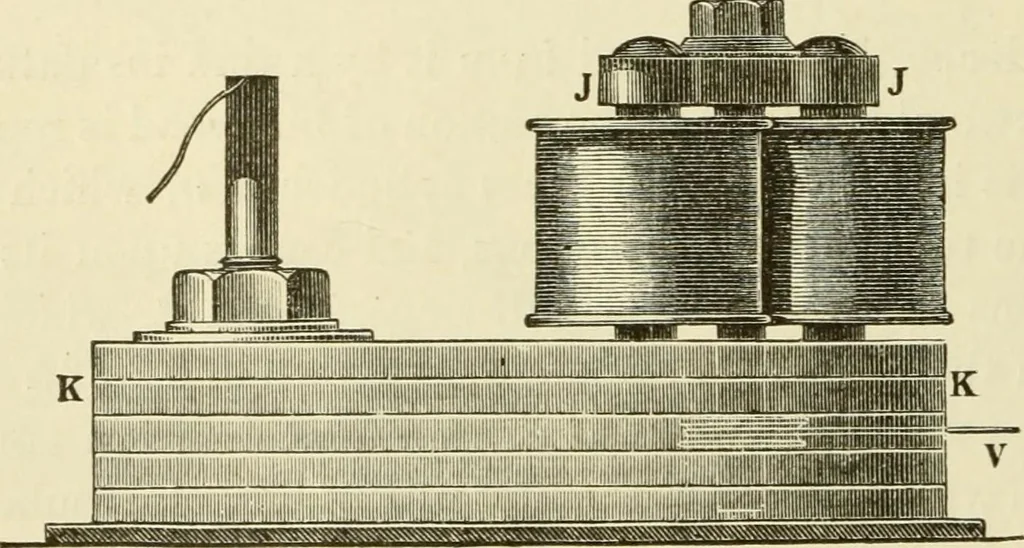 An illustration from Dynamo-electricity: its generation, application, transmission, storage and measurement, 1884, leaf 559
