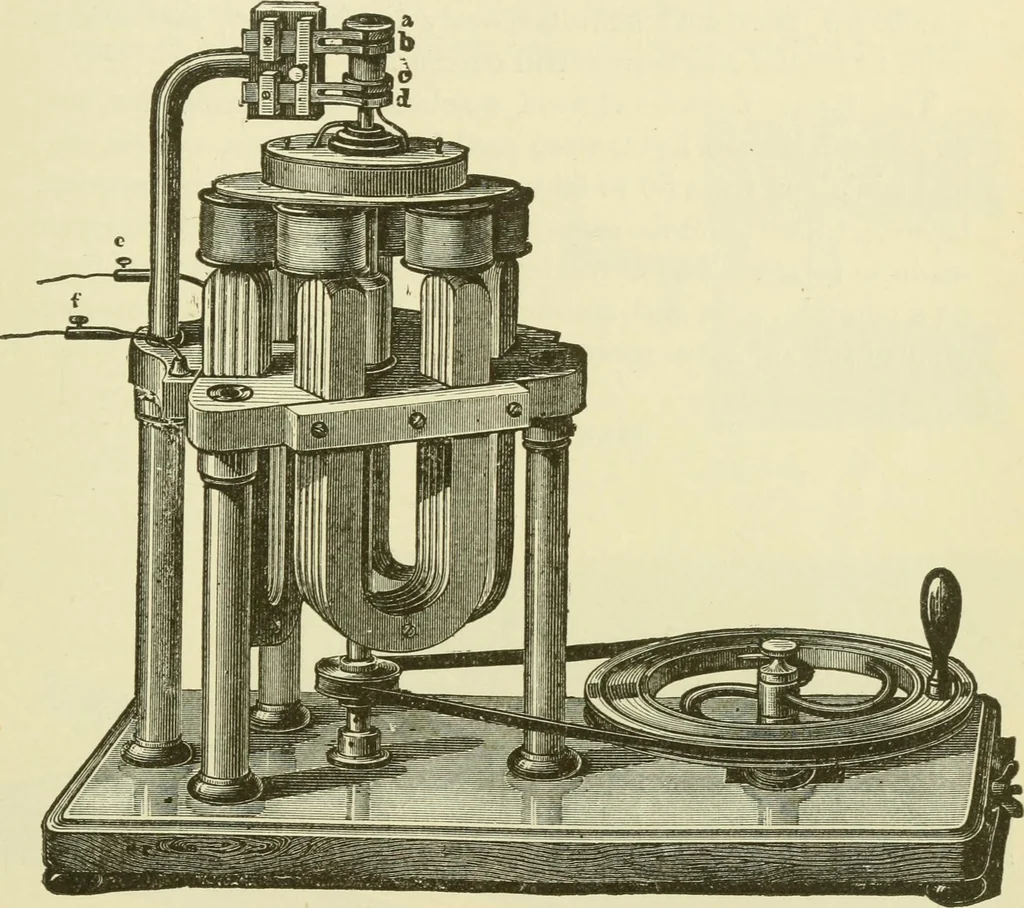 An illustration from Dynamo-electricity: its generation, application, transmission, storage and measurement, 1884, leaf 560