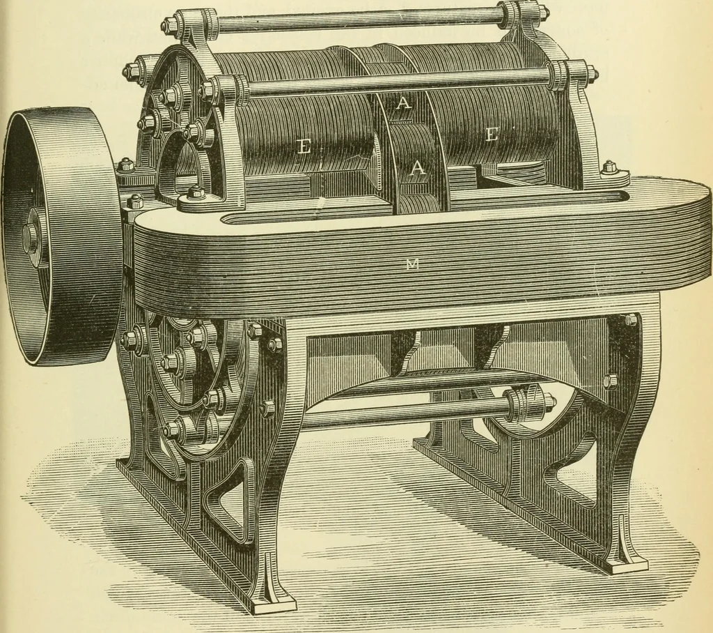 An illustration from Dynamo-electricity: its generation, application, transmission, storage and measurement, 1884, leaf 564