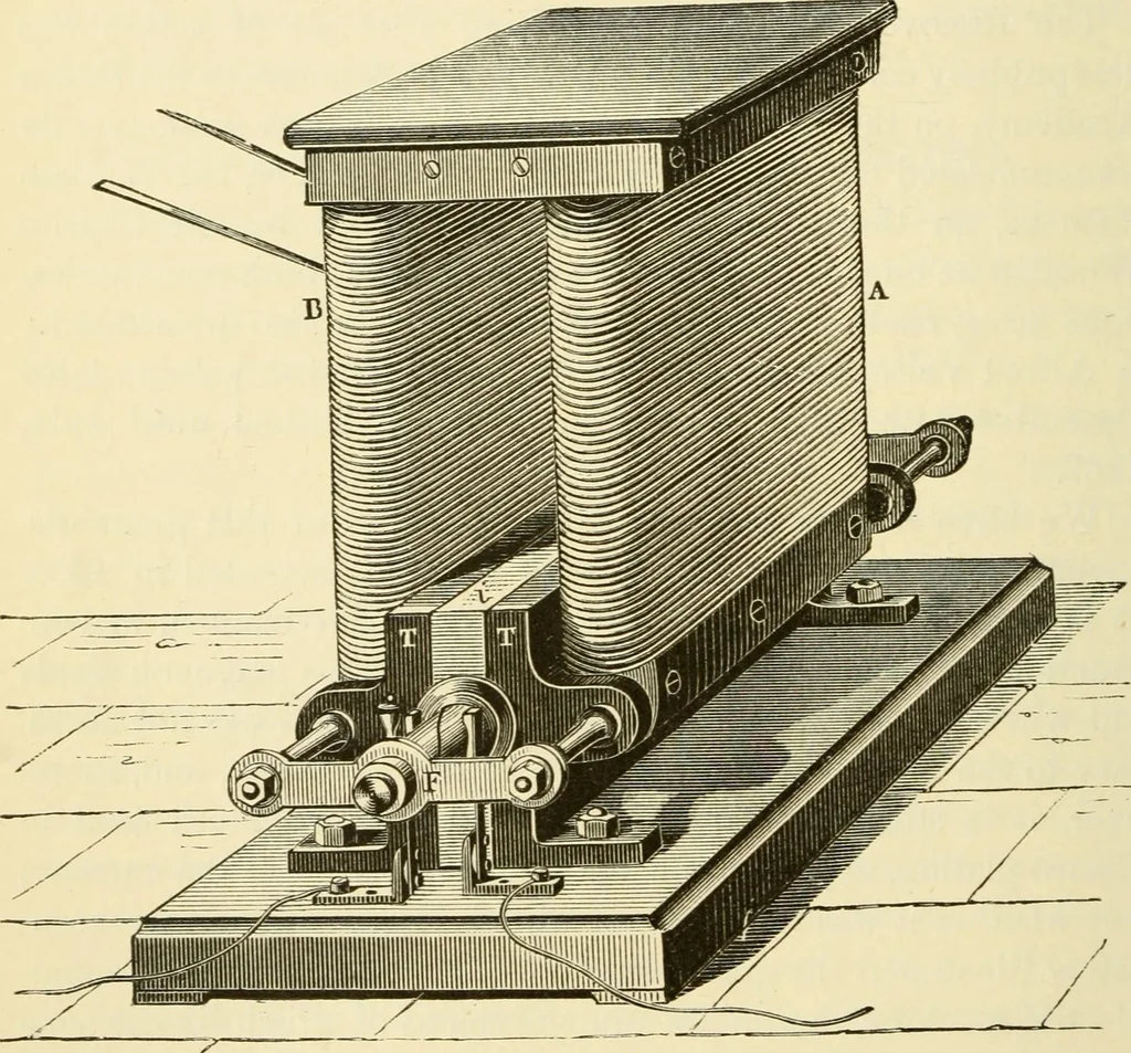An illustration from Dynamo-electricity: its generation, application, transmission, storage and measurement, 1884, leaf 575